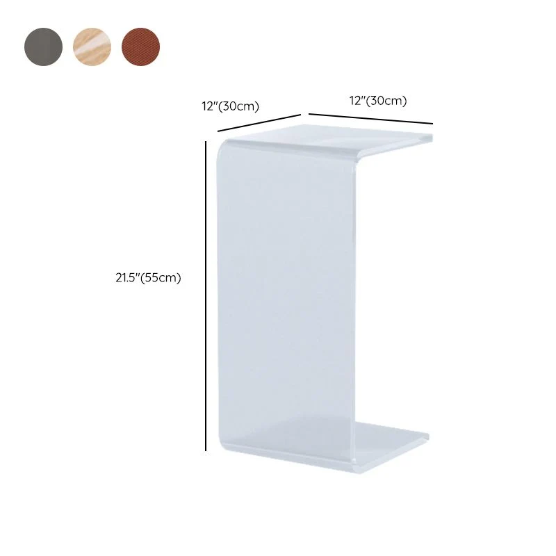 11,81" brede kunststof bijzettafel abstracte bank met accent aan de zijkant Clearhalo