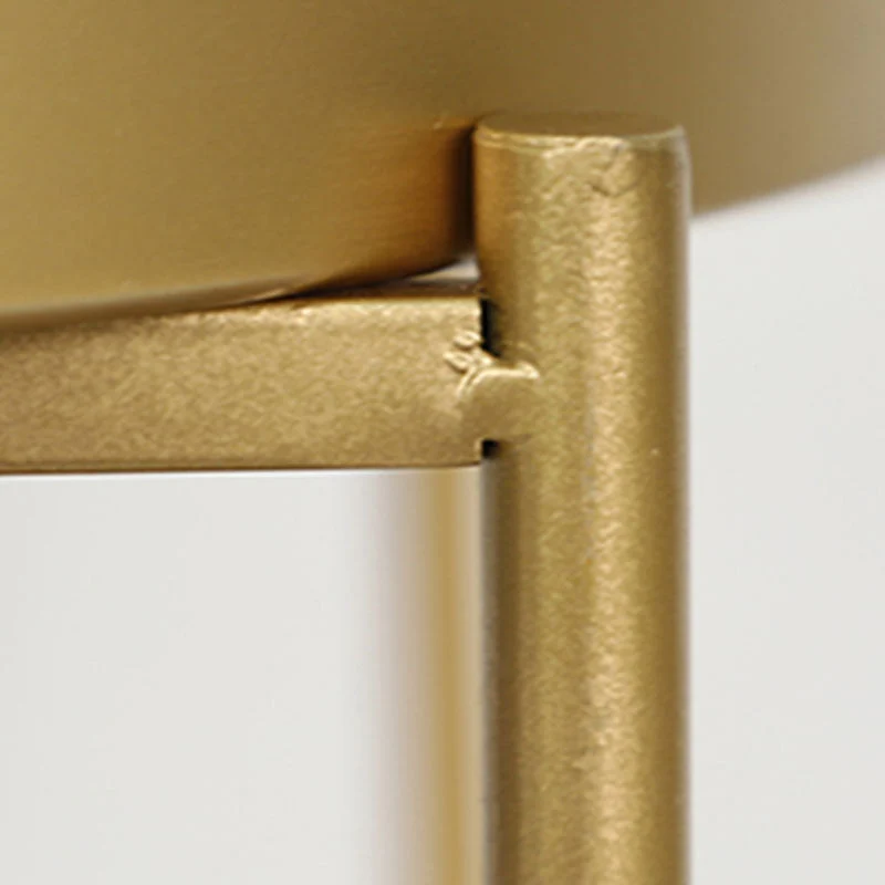 15,75 inch brede bijzettafel uit het midden van de eeuw, ronde bijzettafel met dubbele laag Clearhalo