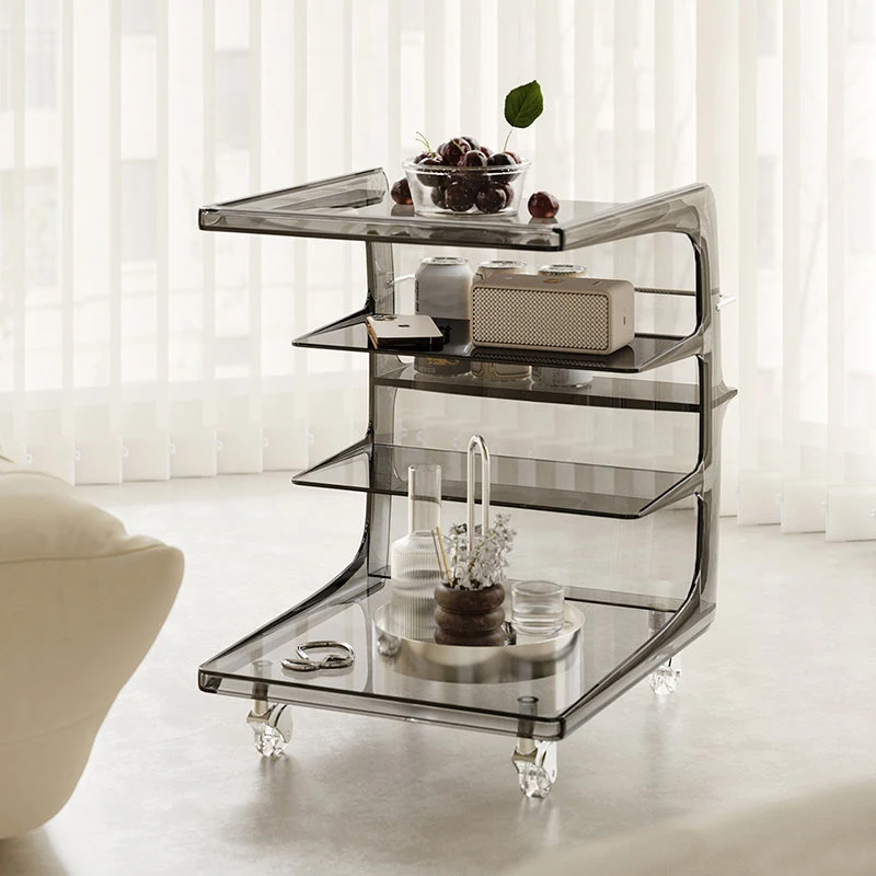 16,1 inch brede moderne bijzettafel met metalen accent voor de woonkamer Clearhalo