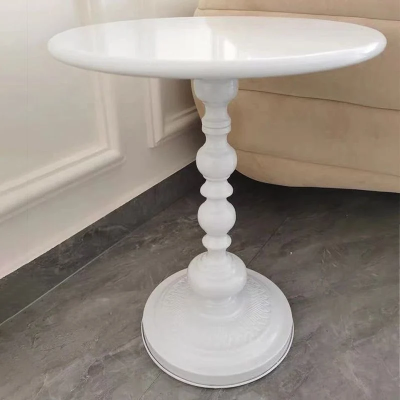 16,5" B x 16,5" D x 20,5" H Bank Zijkant Accenttafel Metalen voetstuk Eindtafel Clearhalo