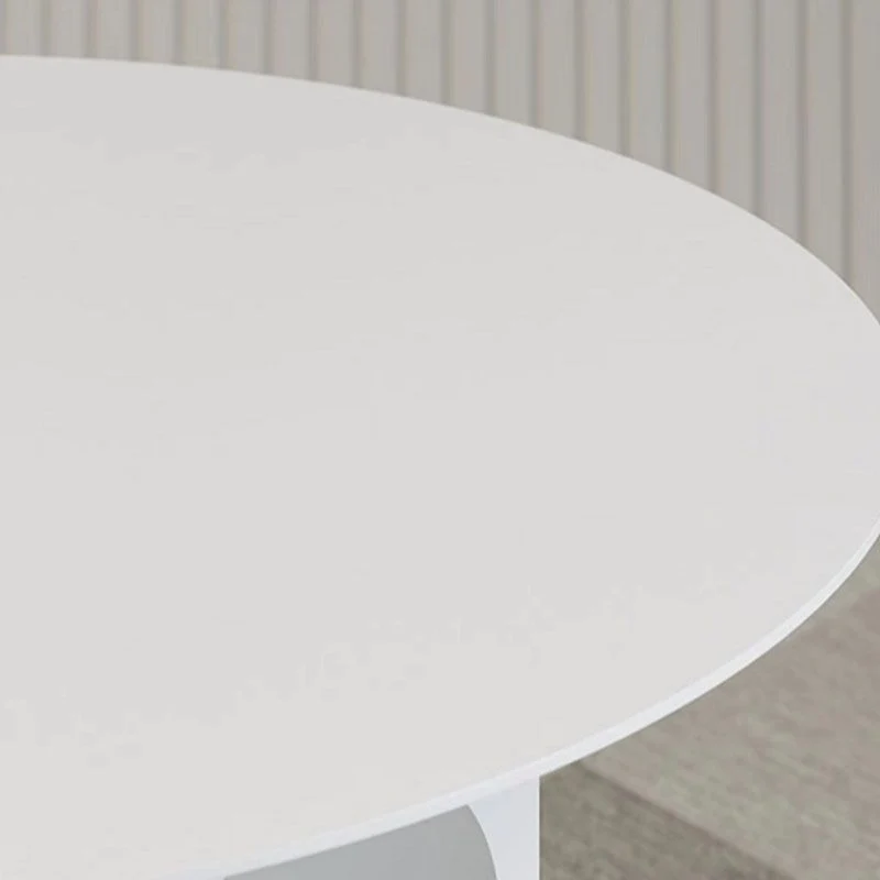 19,6-inch hoge metalen bijzettafel met ronde bovenkant uit het midden van de eeuw Clearhalo