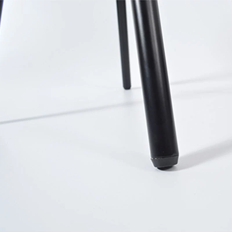 21,2" hoge Scandinavische ronde bijzettafel met houten blad, metalen bijzettafel met 4 poten Clearhalo