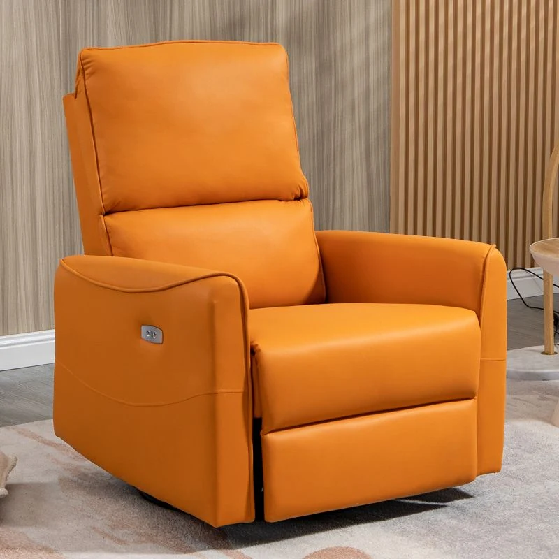 31,89" brede draaibare fauteuil fauteuil van kunstleer met lendensteun Clearhalo