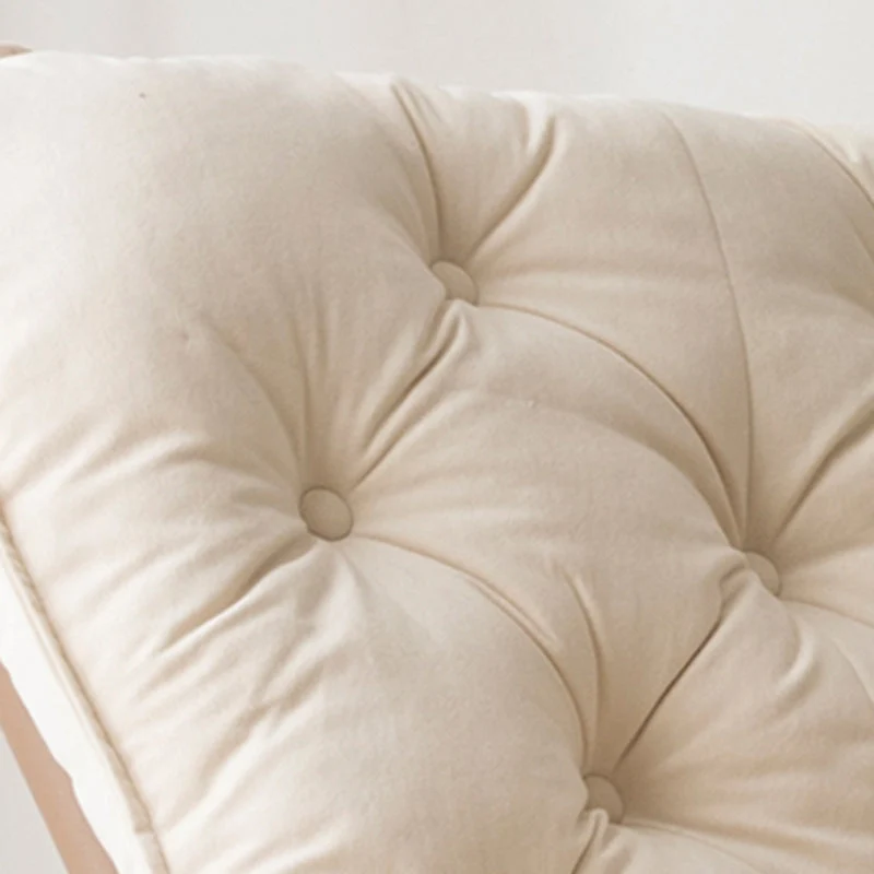 37,4" x 41,3" x 35,4" Schommelstoel Suède en Metaal met Zitkussen Schommelstoel Wingback Clearhalo