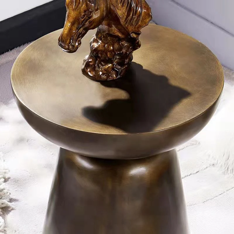 40,5 cm B x 15,75 inch D x 17,72 inch H Bijzettafel Ronde Voetstuk Bijzettafel Clearhalo