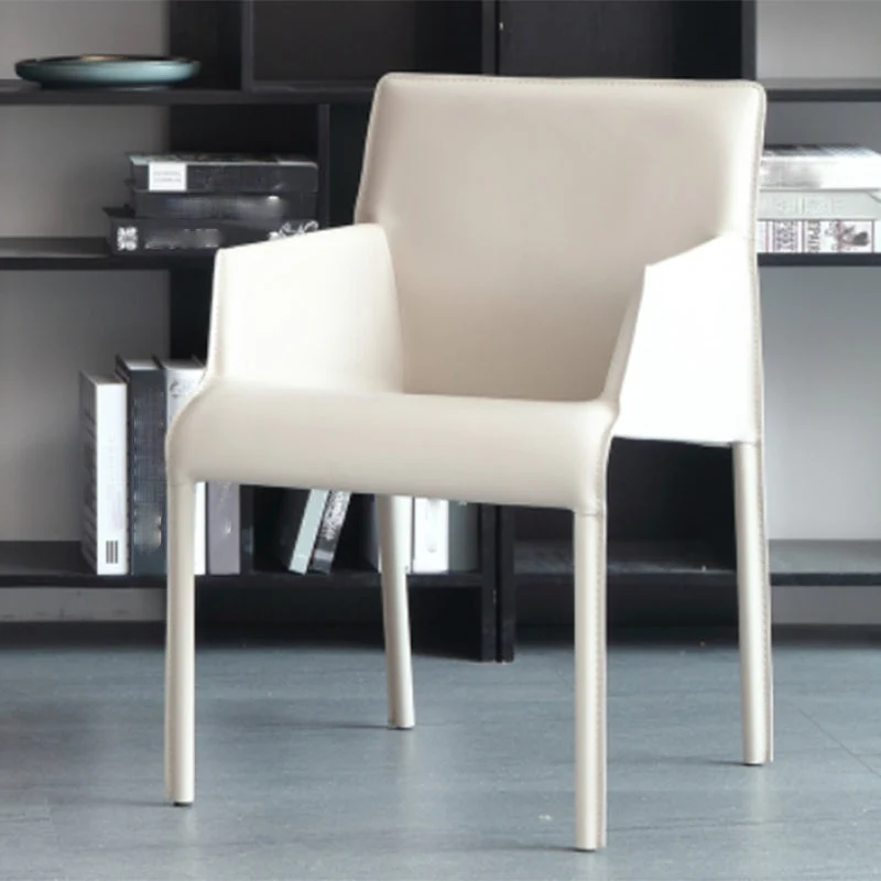 Arm eetkamerstoelen moderne kunstleer keukenbijzetstoelen voor eetkamer Clearhalo