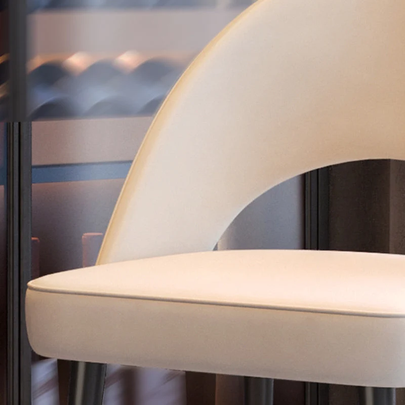 Armloze eetkamerstoelen met open rug, Glam Style Home Dining bijzetstoel Clearhalo