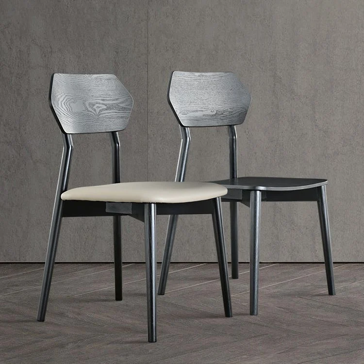 Armloze eetkamerstoelen Moderne massief houten bijzetstoelen voor de eetkamer Clearhalo