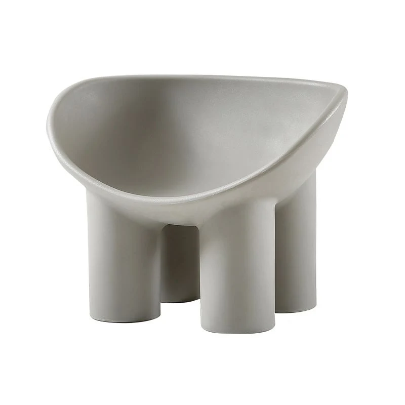 Armloze PE-stoel, 32,6 inch L x 17,7 inch B x 24,4 inch H Stoel voor slaapkamer Clearhalo