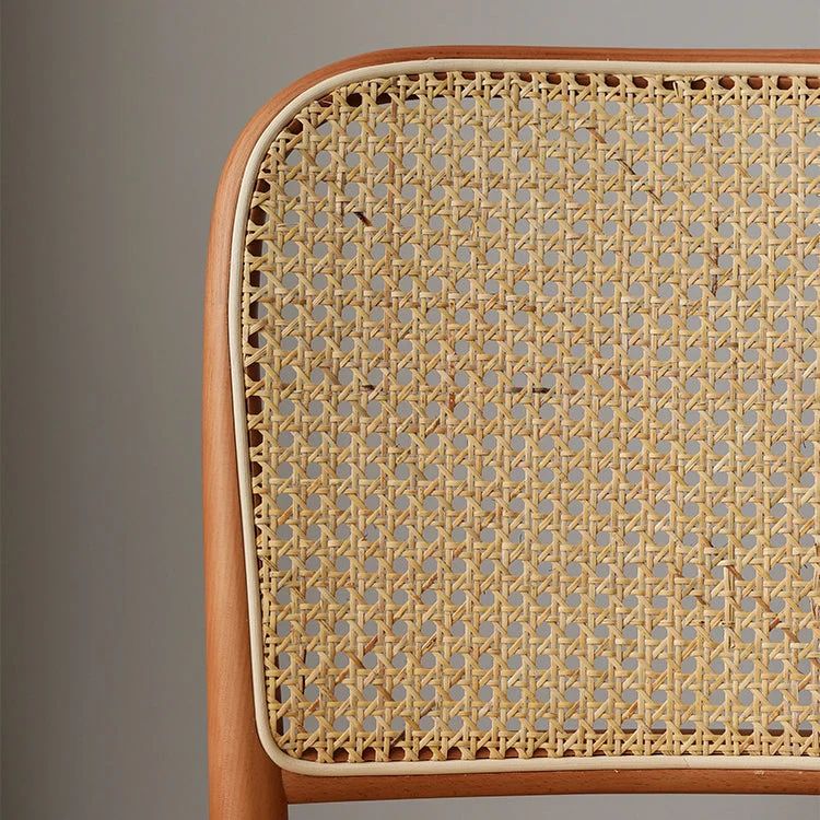 Armloze stoelen met open rug Scandinavische stijl voor thuis, houten poten, eetkamerstoelen Clearhalo