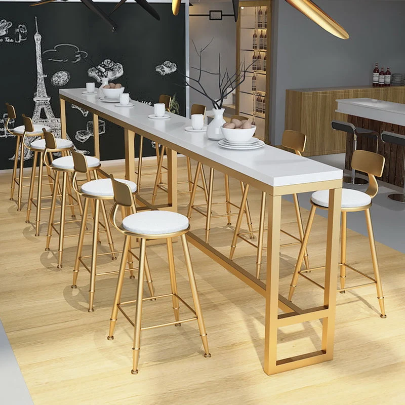 Armloze tegenkruk van imitatieleer Glam-stijl ronde barkruk met lage rugleuning Clearhalo