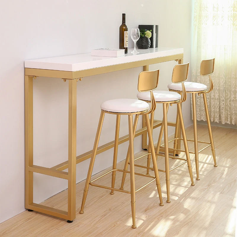 Armloze tegenkruk van imitatieleer Glam-stijl ronde barkruk met lage rugleuning Clearhalo