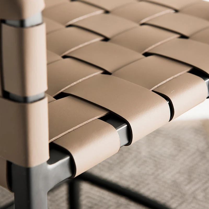 Barkruk moderne stijl, leren rugleuning, tegenkruk met metalen poten Clearhalo