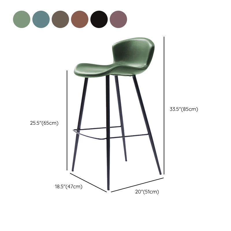 Barkruk moderne stijl, leren rugleuning, tegenkruk voor thuis Clearhalo