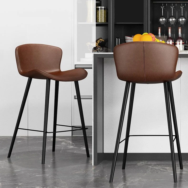 Barkruk moderne stijl, leren rugleuning, tegenkruk voor thuis Clearhalo