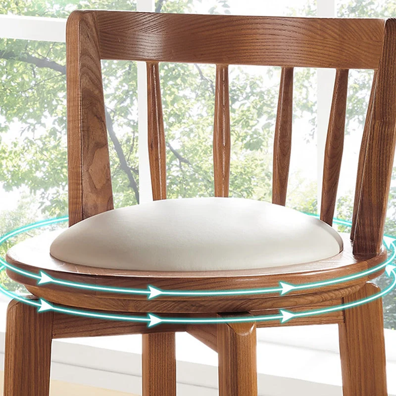 Barkruk moderne stijl, massief houten rugleuning, barkrukken met draaiknop Clearhalo