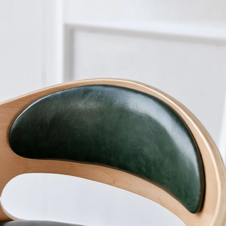 Barkruk Scandinavische stijl, houten poten, ronde zitting, barkruk voor barkeuken Clearhalo