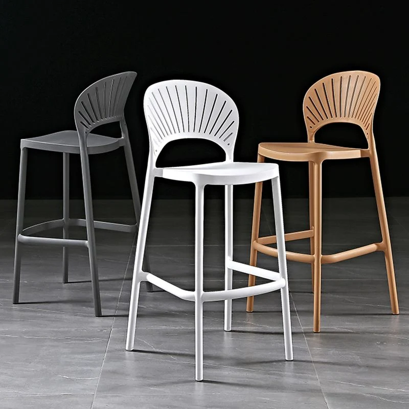 Barkruk Scandinavische stijl Kunststof enkele kruk met voetsteun voor keukenbar Clearhalo