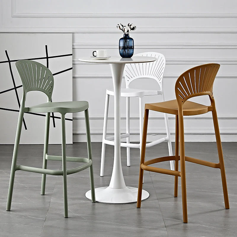 Barkruk Scandinavische stijl Kunststof enkele kruk met voetsteun voor keukenbar Clearhalo