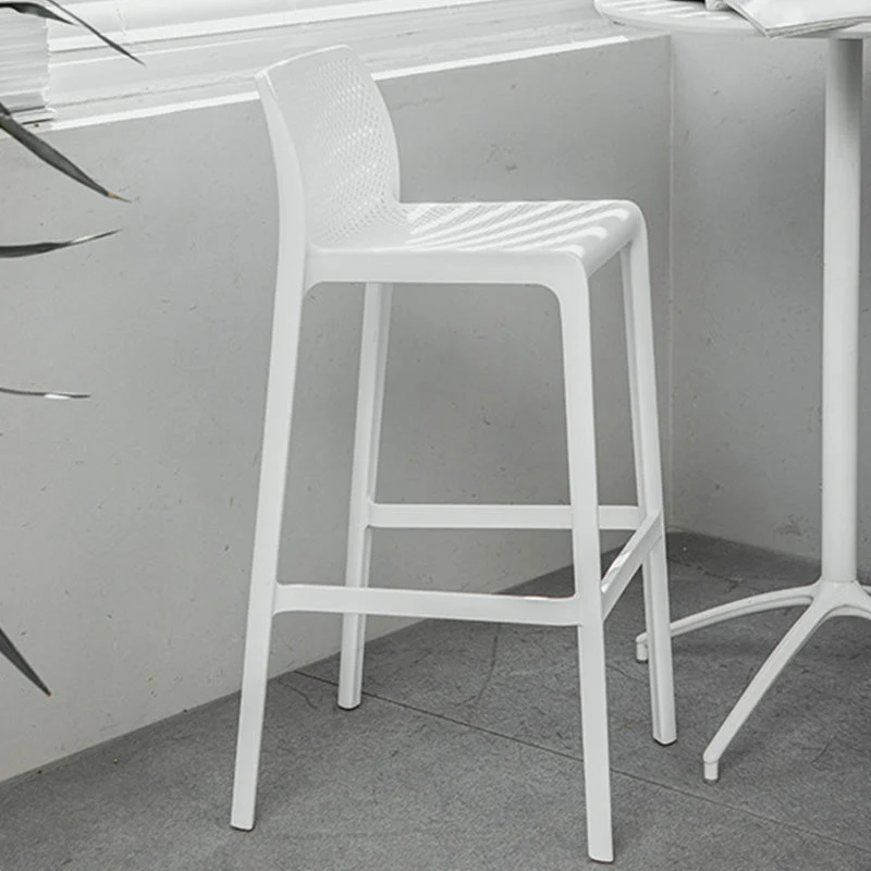 Barkruk Scandinavische stijl Kunststof tegenbarkruk met 4 poten voor thuis Clearhalo