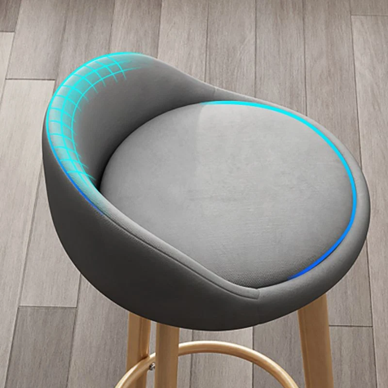 Barkruk Scandinavische stijl met metalen poten, enkele tegenkruk voor keukenbar Clearhalo