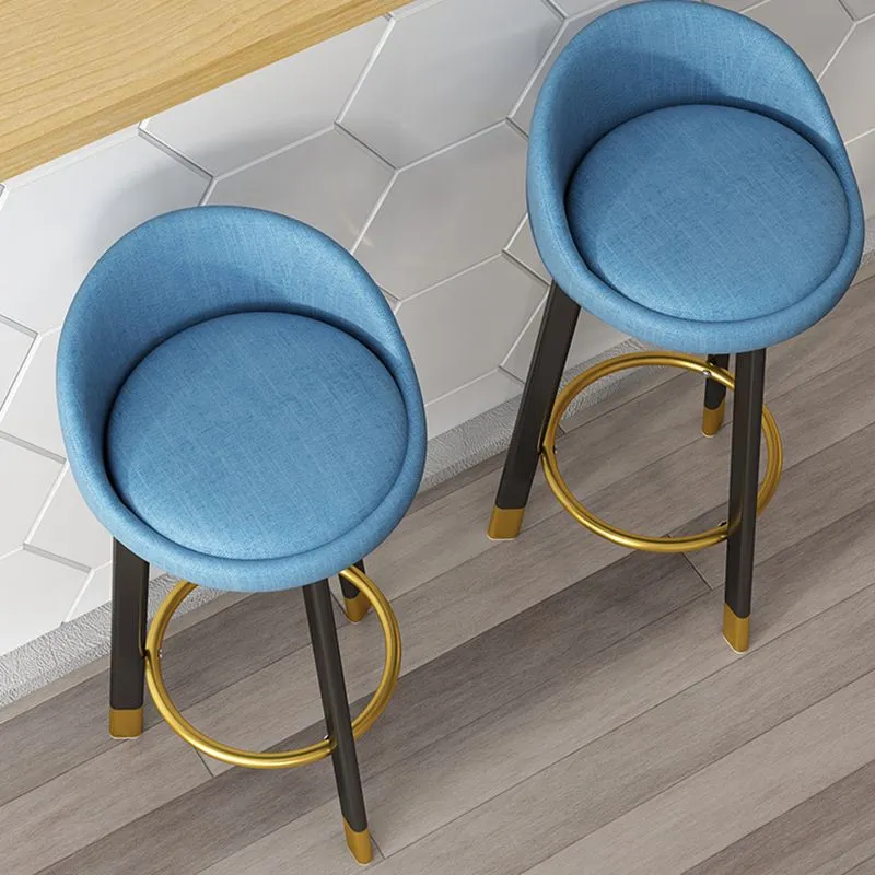 Barkruk Scandinavische stijl met metalen poten, enkele tegenkruk voor keukenbar Clearhalo