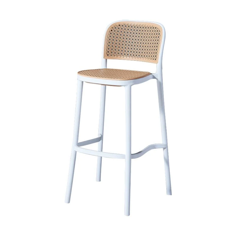 Barkruk Scandinavische stijl, vierkante barkruk met kunststof poten voor de keuken Clearhalo