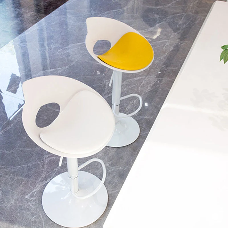 Barkruk van leer Scandinavische stijl, draaibare hefbarkruk voor binnen Clearhalo