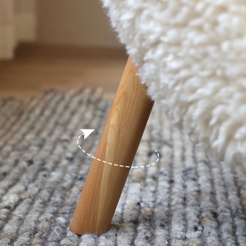 Basic vierpootsfauteuil met vaste rugleuning voor woonkamer Clearhalo