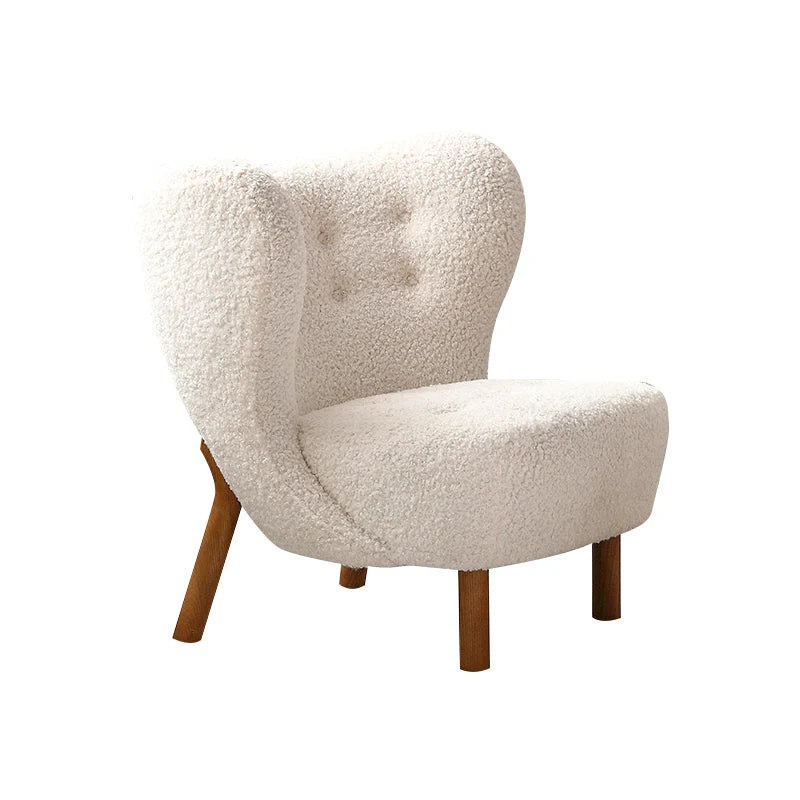 Basic vierpootsfauteuil met vaste rugleuning voor woonkamer Clearhalo