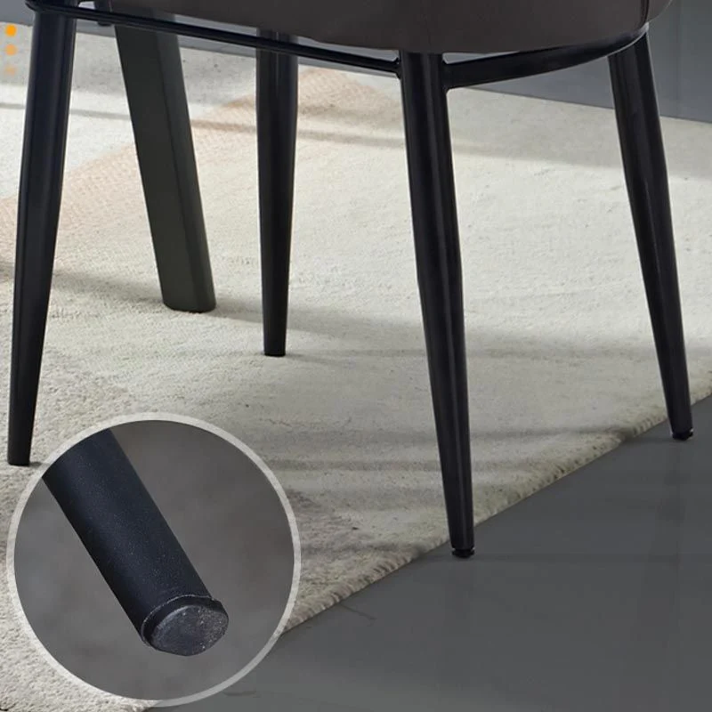 Beige en blauwe eetkamerstoelen Eigentijdse armloze eetkamerstoel Clearhalo