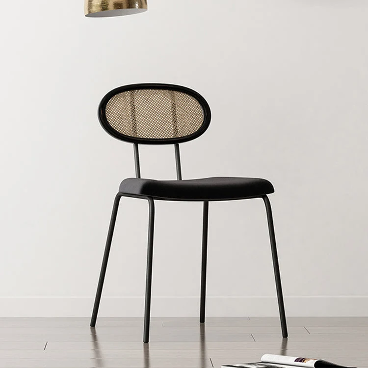 Bijzetstoel van stof, industrieel ontwerp, armloze stoelen met open achterkant Clearhalo