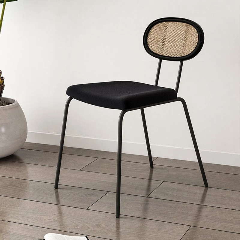 Bijzetstoel van stof, industrieel ontwerp, armloze stoelen met open achterkant Clearhalo