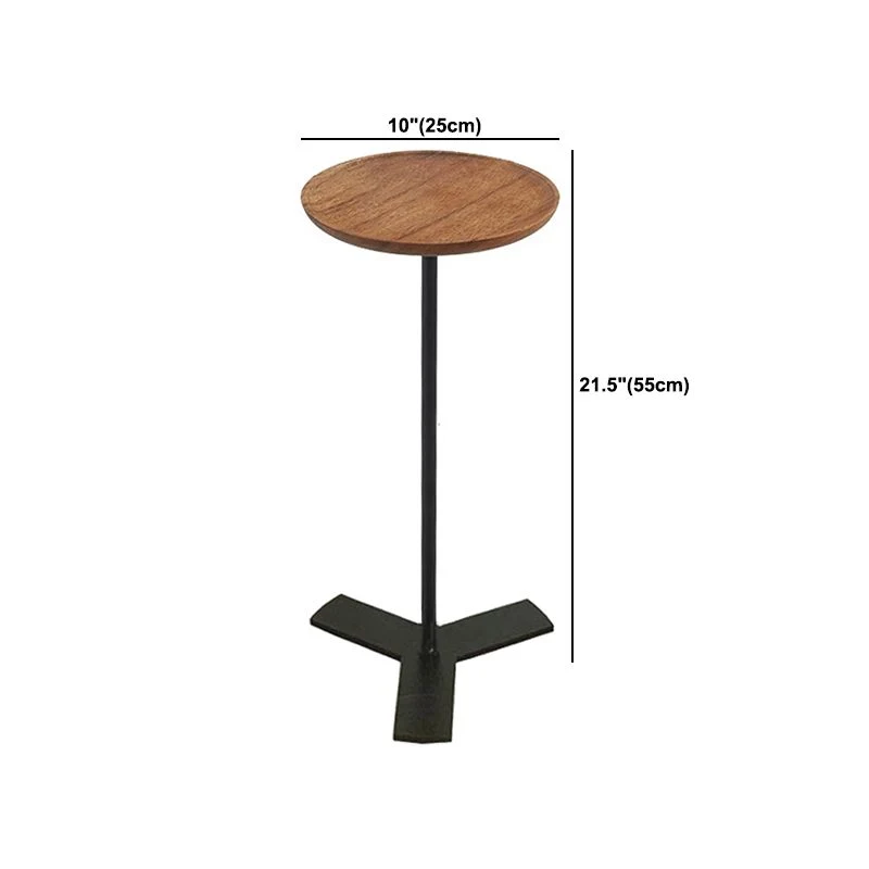 Bijzettafel eigentijdse stijl, metalen voetstuk, ronde bank, zijaccenttafel Clearhalo