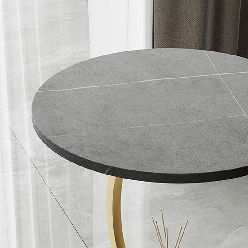 Bijzettafel met opbergruimte en plank Modernistische leistenen abstracte bijzettafel Clearhalo