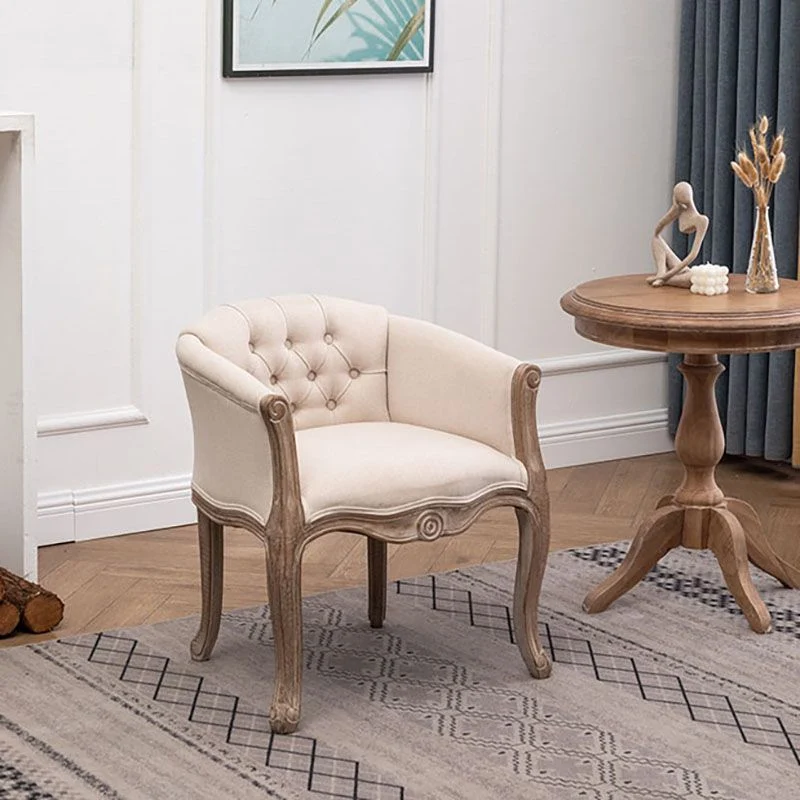 Boerderijstof Home Fauteuil Matte afwerking Eetkamerstoel met stevige rugleuning Clearhalo