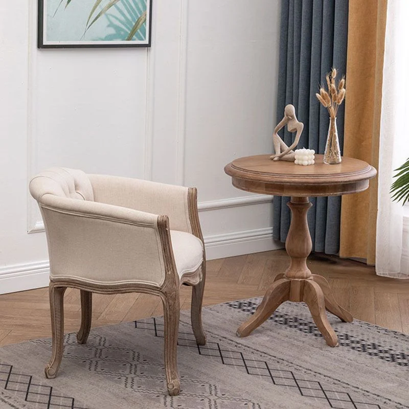 Boerderijstof Home Fauteuil Matte afwerking Eetkamerstoel met stevige rugleuning Clearhalo