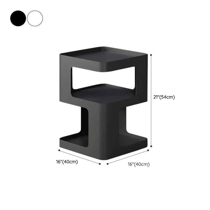 35 cm brede eigentijdse hoektafel, vierkante bijzettafel met opbergaccent Clearhalo