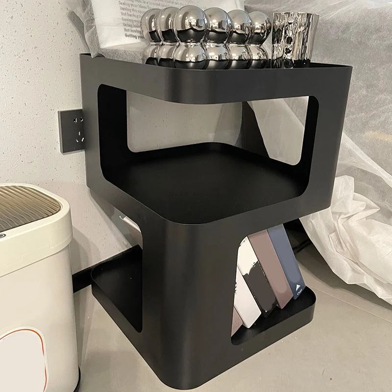 35 cm brede eigentijdse hoektafel, vierkante bijzettafel met opbergaccent Clearhalo