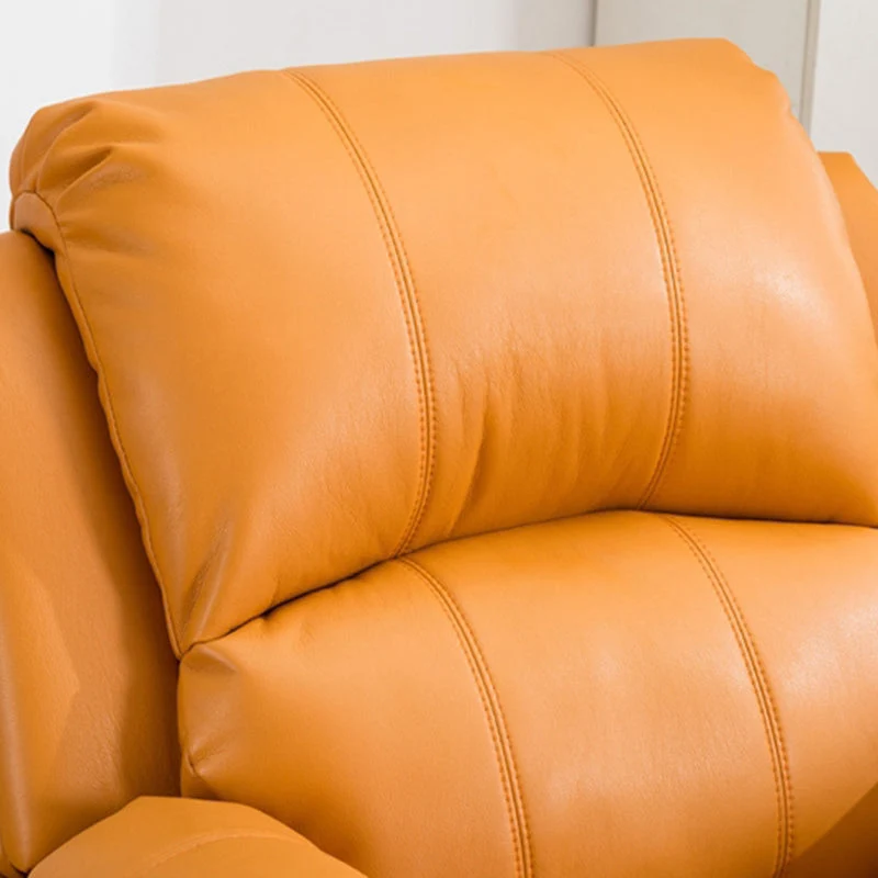 90 cm brede fauteuil van kunstleer met armleuning en massage- en USB-kabel Clearhalo