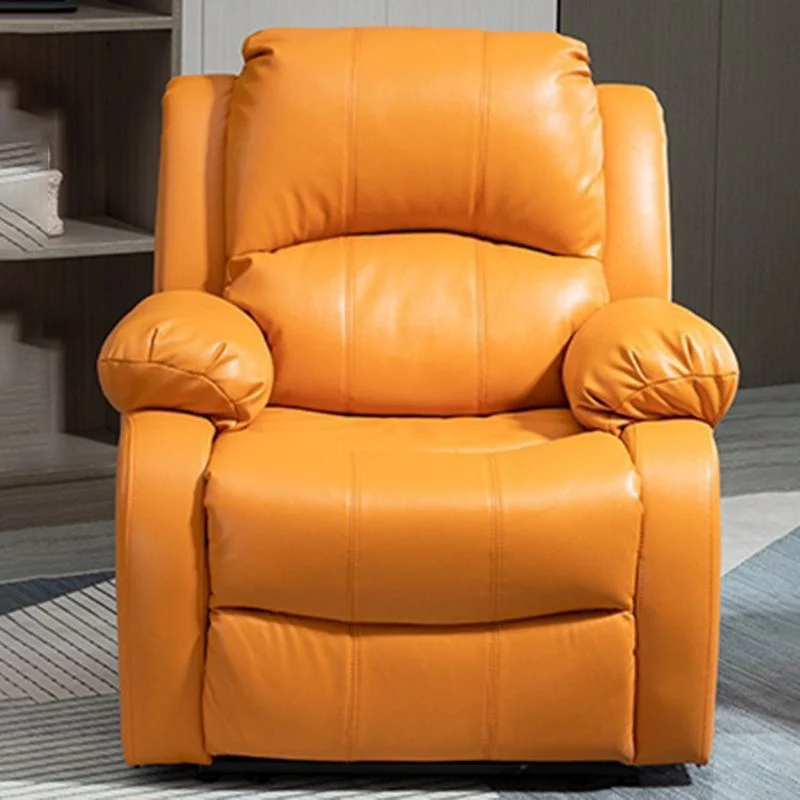 90 cm brede fauteuil van kunstleer met armleuning en massage- en USB-kabel Clearhalo