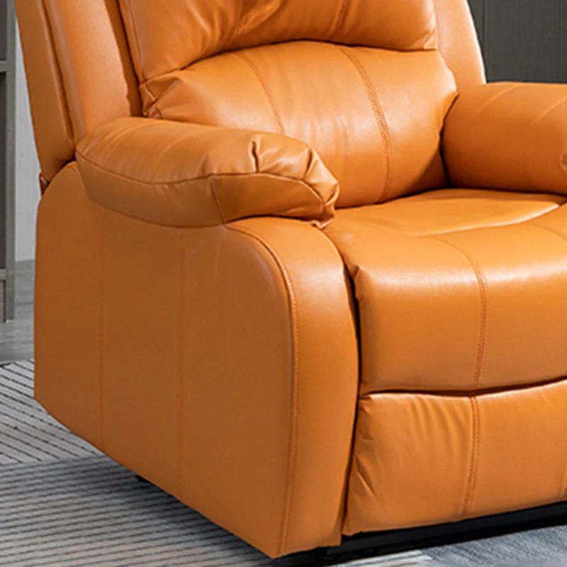 90 cm brede fauteuil van kunstleer met armleuning en massage- en USB-kabel Clearhalo