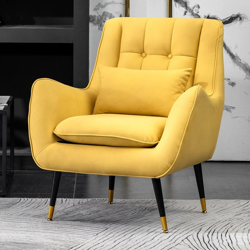 90 cm brede fauteuil van linnenmix/kunstleer met standaard vier poten Clearhalo