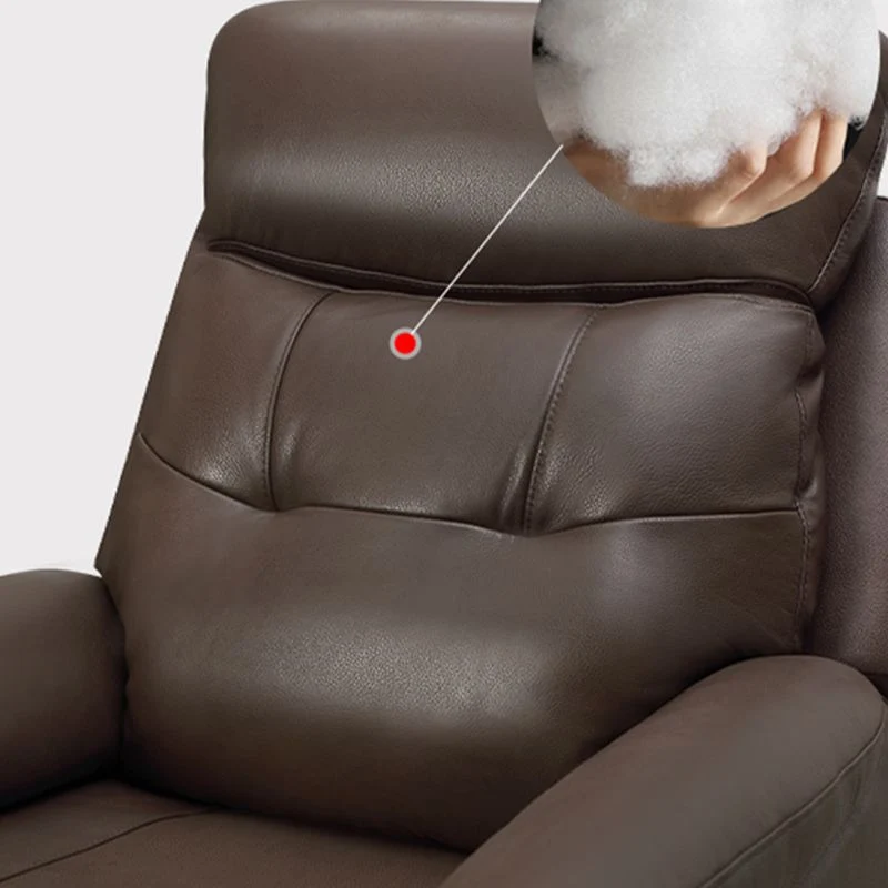 90 cm brede standaard fauteuil van echt leer, enkele fauteuil Clearhalo