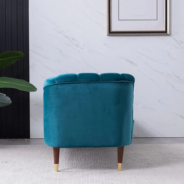 Chaise effen kleur Massief houten chaise loungebank met één arm Clearhalo