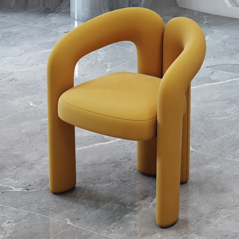 Designerstijl fluwelen vergaderzaal fauteuil open eetkamerstoel met matte afwerking Clearhalo