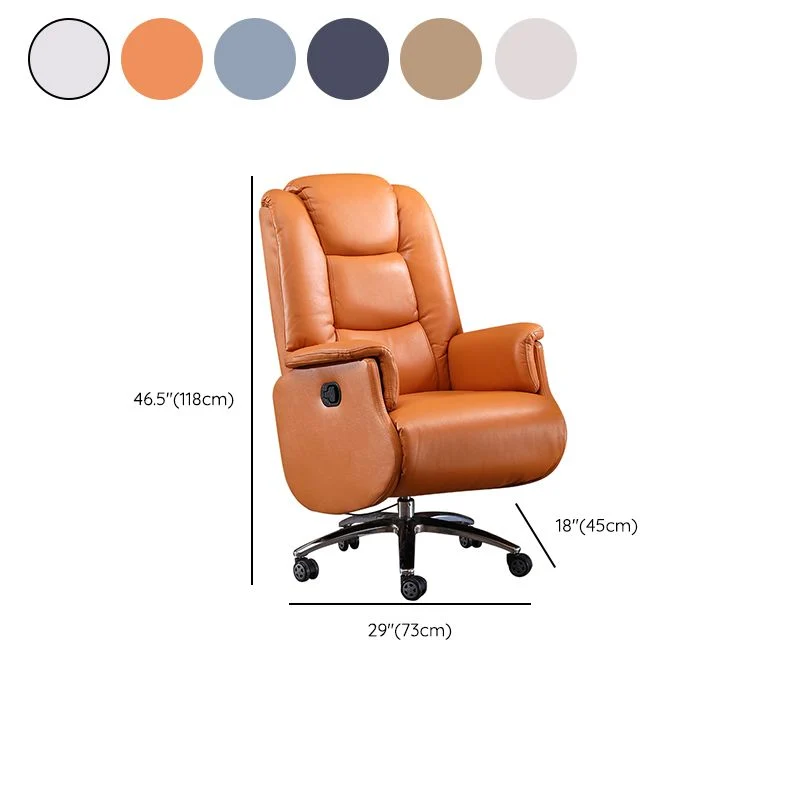 Draaibare, handmatige standaard fauteuil, effen kleur kunstleer fauteuil Clearhalo