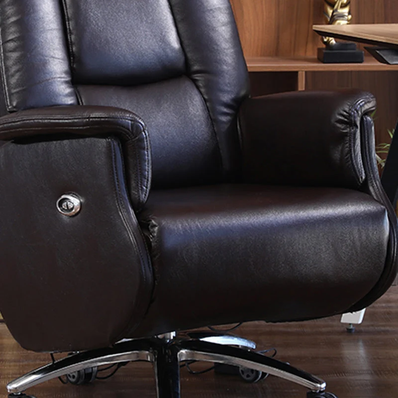 Draaibare, handmatige standaard fauteuil, effen kleur kunstleer fauteuil Clearhalo