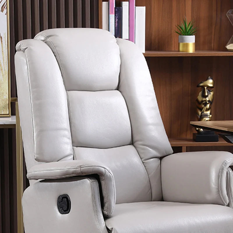 Draaibare, handmatige standaard fauteuil, effen kleur kunstleer fauteuil Clearhalo