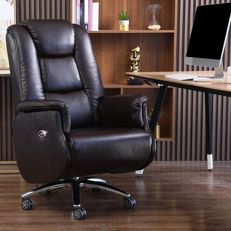 Draaibare, handmatige standaard fauteuil, effen kleur kunstleer fauteuil Clearhalo